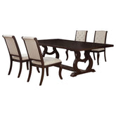 Brockway 5-piece Extension Leaf Dining Set Antique Java